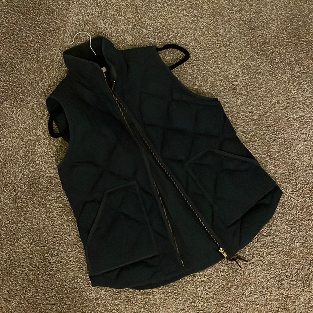 JCREW Puffer vest with snap pockets navy small